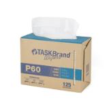 TASKBrand® P60 Premium Series lingettes hydrofilées, blanches, 8,26 x 16,75 po, usage moyen, enchevêtrées, 125/bte – 10 btes/emb. N P060IDW