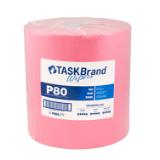 TASKBrand® Essuie-mains série Premium P80, hydrofilés, rouge, 12 x 12 po, usage intensif, rouleau jumbo, 475/rl – 1 rl/emb. N P080JPR