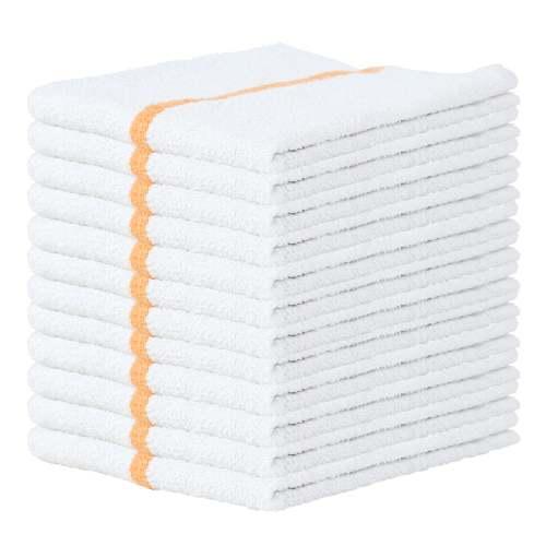 Route Ready 30 oz Terry Bar Towels 14x17 Gold Stripe 5 Dozen N030 G65 5DZ