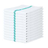 Qwick Wick 30 oz Terry Bar Towels 14x17 Green Stripe 5 Dozen N030 GR 5DZ