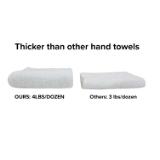 16x27 4LB 100% Cotton White Hand Towels N030 W1627 4 3