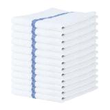 Qwick Wick 30 oz Terry Bar Towels 14x17 Blue Stripe 5 Dozen N030 W65 5DZ