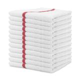 Qwick Wick 30 oz Terry Bar Towels 14x17 Red Stripe 5 Dozen N030 W65RD 5DZ