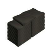 20x20 Black Spun Poly Napkins NAP-B-SPUN