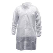 PHARMA-COAT® Lab Coat Polypro, EW, NP, Snap Front, White PCOAT797-L