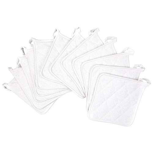 Cooks Linen Pot Holder 7x7 White POT WHITE