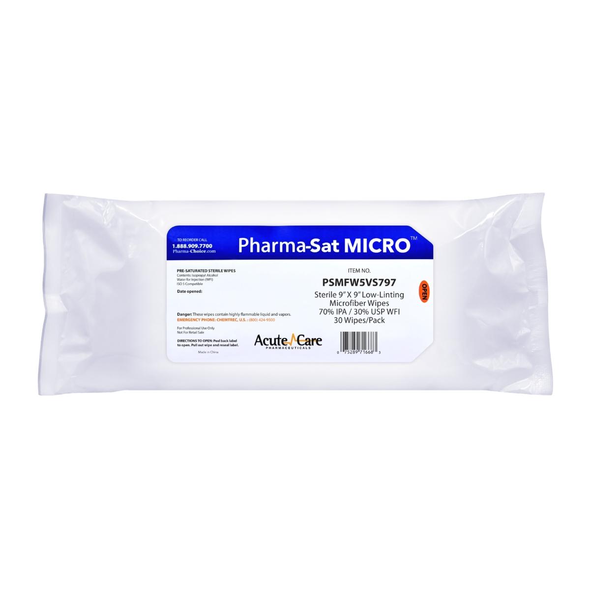 Pharma-Sat Micro™; wipers are sterile, low endotoxin, ISO Cl PSMFW5VS797