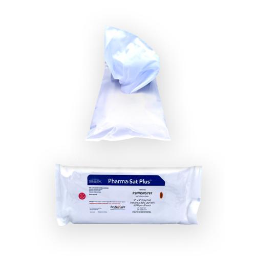 Pharma-Sat Plus™ Sterile Presaturated Cleanroom Wipes 9x9 White ISO Class 5 PSPW5VS797