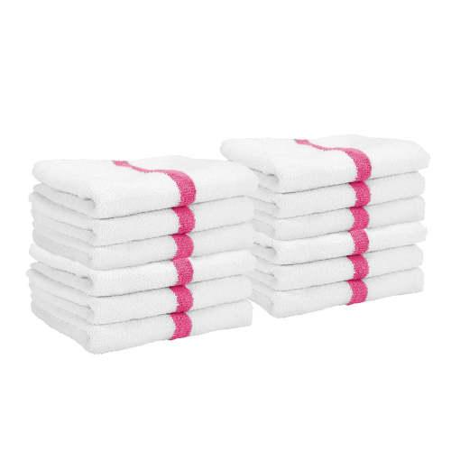 Power Gym Hand Towel 16x27 Pink PWR 1627 3PKCS