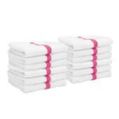 16x27 3LB Hand Towels Pink Center Stripe PWR-1627-3PKCS