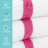 Power Gym Hand Towel 16x27 Pink PWR 1627 3PKCS 7