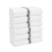 22x44 6LB Power Gym Towels Grey Center Stripe PWR-2244-6GYCS