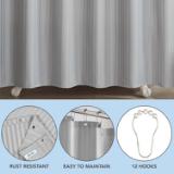 SHOWER CURTAIN SET 72X72- DAMA SCSETD 7272 LG 4