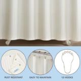 SHOWER CURTAIN SET 72X72- DAMA SCSETD 7272 WH 4