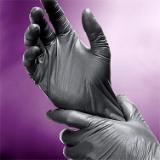 Art Noir® Shadow® Nitrile Powder-Free Exam Gloves, Textured, 10x100, Black, 6 mil - Small SHD932 5