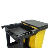Standard Janitor Cart Black with Yellow Bag T0047 00 C3L0