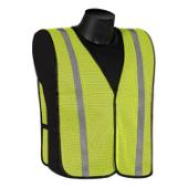 ProWorks® Non-Rated Mesh Safety Vest w/ Reflective Stripes Hi Vis Green One Size TC-VSGR