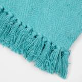 THROW BLUE HERRINGBONE DESIGN THROW 50X70 BL 2