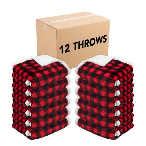 THROW 50X70 BUFFULO PLAID RED/ THROW BUFPL 50X70 CS