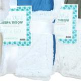 THROW 50X60 MICRO MINK/SHERPA THROW MINK SHERPA CS 3