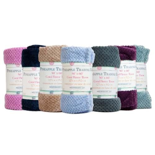 THROW 50X60  PINEAPPLE ASSORTE THROW PINE 50X60