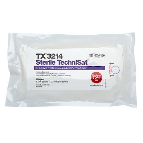 TechniSat® Sterile, Pre-Wetted 70% IPA, Polyester/Cellulose TX3214
