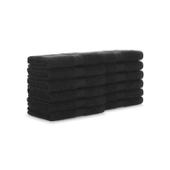 12x12 1LB Ring-Spun Black Washcloths WASH-BLACK