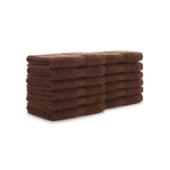 12x12 1LB Ring-Spun Brown Washcloths WASH-BROWN