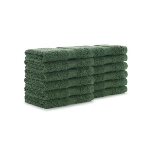 12x12 1LB Ring-Spun Hunter Green Washcloths WASH HGREEN