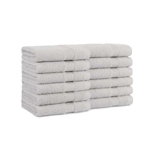 Light Gray Heavyweight Washcloth 13x13 1.5lb - Dozen WC HH 1313 1.5 LGY