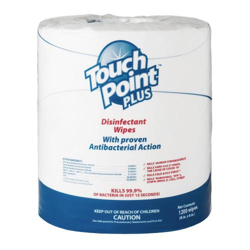 Touch Point® Plus Disinfectant Wipes Large Roll, 8