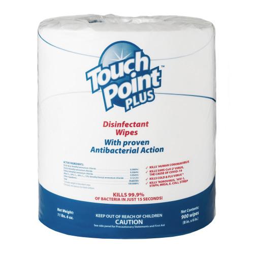 Touch Point® Plus Disinfectant Wipes Large Roll, 8