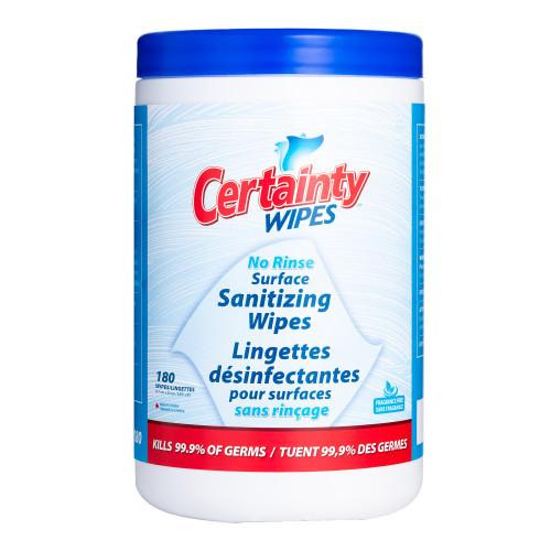 Certainty® No Rinse Surface Sanitizing Wipe Can 180/can 6/cs WE180