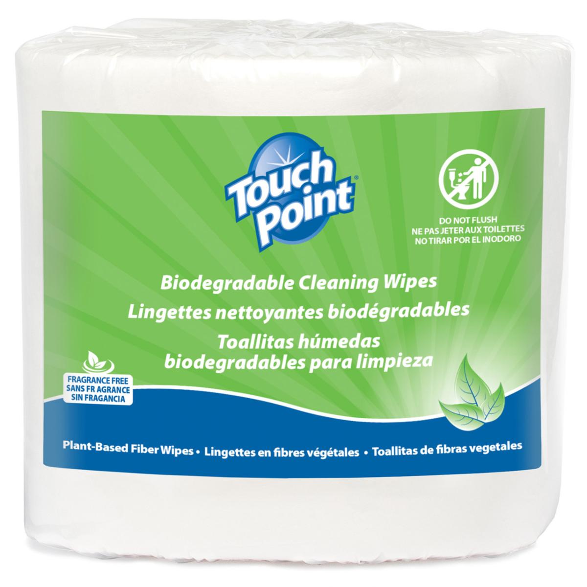Touch Point® Biodegradable Cleaning Wipes, 1000/rl - 2 rls/cs WE61000TP