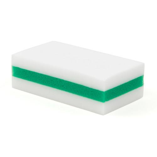 eXpunge® Cleaning Eraser Sponge, Individually Wrapped, White/Green, 24/cs X24PLUS